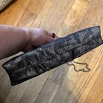 Jessica McClintock Silver Metallic Print clutch bag chain strap purse Photo 6