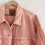 American Eagle AEO Cropped Denim Jacket in Peach Size XXL Photo 6