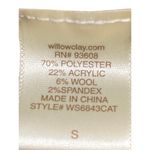 Willow & Clay  wo size Small soft brown wool blend sweater ruffle accent EUC Photo 8