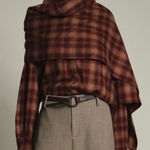 Source Unknown  Plaid Scarf Shirt, Sienna Photo 0