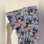 Disney  Halloween Size L  Multicolored Scrub Top Mickey Minnie Goofy Like new Photo 10