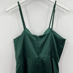 Lulus ‎ Down To Dance Emerald Green Satin Gathered Tulip Midi Dress Size XL Photo 6