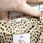 Mi Ami Dress Women Size Small Animal Print Ruched Puff Sleeves Bodycon Midi Boho Photo 1