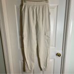 Happily Grey Women's Cream Nylon Cargo Jogger Pants Size Small Photo 5