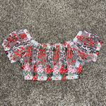 Kimchi Blue  embroidered mesh crop top Photo 3