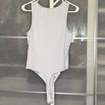 Double Zero  White Ribbed Bodysuit Photo 1