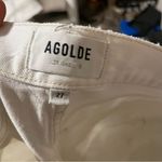 AGOLDE 90s Loose Fit Straight Distressed Jeans Enamel White- Size 27 Photo 9