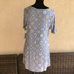 LuLaRoe  Womens Perfect T Size Small‎ Blue Green Gold Geometric Tunic Top NEW Photo 1