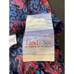 Land And Sea Vintage Ames Bold Blue Pink Floral Midi Elastic Waist Skirt M NWT Size M Photo 6