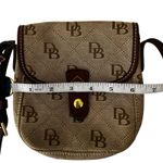 Dooney & Bourke Vintage  Crossbody Bag Brown Monogram Logo Flap Canvas Leather Photo 6