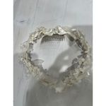 Vintage‎ Bridal Veil with Floral Headpiece Wedding Veil Flower Crown White Photo 4