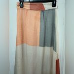 Zimmermann Zimmerman 100% silk maxi skirt with geometric print color block on white size 0 Photo 2