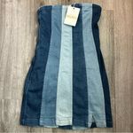 Show Me Your Mumu NWT  Strapless Denim Mini Dress Concert Country Western Size XS Photo 2