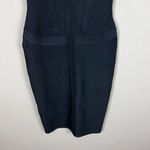 Bandage Dress Large Black Bodycon Midi Sexy Cocktail Sleeveless Hourglass L Photo 12