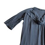 Alice + Olivia  Base Dark Grey Stretch Dress Cowl Neck 3/4 Sleeves Size Medium Photo 3