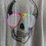 Lauren Moshi Grey Crystal Embellished Skull Kel Tank Top Size Medium New W/ Tag Photo 2