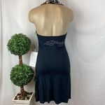Ed Hardy Black Rhinestone Halter Sleeveless Mini Dress NEW S Photo 1
