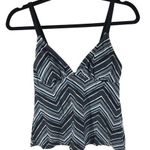 Mossimo Tankini Top Removable Cups Chevron Stripe Black White XS Photo 0