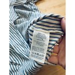 Madewell  Novel Tie-Front Top in Stripe Blue Moon Alby Stripe Size XS Lightweight Photo 6