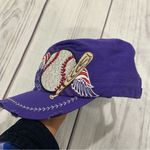Mom’s Bling Baseball Ball Cap Purple Patriotic Little League Adjustable Photo 7