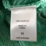 Teal Cable Knit V Neck Sweater Vest Size M Photo 3