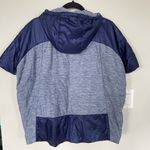 The North Face Like New women hooded Vest Blue Gray Full Zip large Photo 1