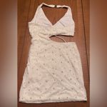 Oh Polly  St. Tropez Halter Neck Cut Out Embellished Mini Dress in White Size 6 Photo 11