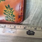 Hawaii Wristlet Leather Zip Around Wallet Tropical Palm Hibiscus Embossed Orange Photo 6