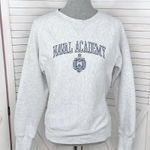 Pro Edge Campus Naval Academy Reverse Weave Sweatshirt‎ Light Grey Medium Gray Photo 0