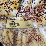 Hollister  Paisley Print Cropped Short Sleeve Boho Wrap Front Top Size Large Photo 2