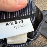 Akris Punto  Blue Striped Ankle Straight Leg Trouser Dress Pants Womens 8 Preppy Photo 6