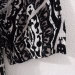 Hampshire Studio 2X Half Sleeve Cotton Blend Floral Sweater in Black White Beige Photo 4