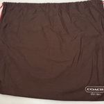 Coach  Dust Bag Brown Red Drawstring Large 18 x 23 Storage Cotton Photo 0