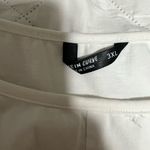 SheIn  White Crop Tie Front Short Sleeve T-Shirt Photo 2