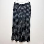 Tronjori Polka Dot Womens Pants XXL High Rise Pleated Front Wide Leg Career Chic Black Photo 0