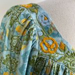 Mi Golondrina Eli Verdes Azuelejos Dress Floral Printed Blue Size XS Photo 5