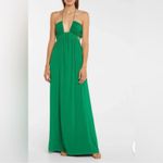 STAUD  Kanha Reversible Mesh Halter Dress Clover Green Deep Sea Blue Maxi Dress Photo 16