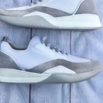 Naturalizer  Gray & White Unison Elastic Lace Leather Fashion Sneaker 9 Photo 3