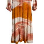 Anthropologie  Dolan Cora Orange Tie Dye Print Button Front Maxi Shirt Dress 6 Photo 9