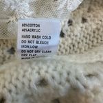 POL  Cable Knit long sleeve lace hem detail off white sweater size Medium Photo 9