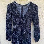 Forever 21 Size small black and white romper play suit Longsleeve floral Photo 1