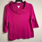 cj banks  Pink Cowl Neck Sweater Photo 0