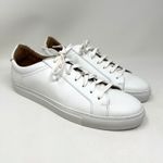 Banana Republic Nicklas White Leather Sneakers 2.0 Lace Up Low Top Size 10 Photo 1