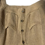 Ralph Lauren Polo  Tan Linen Knit Button Front Cardigan Sweater Size Medium Photo 7