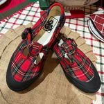 Vans  Red Style 93 Red Tartan Plaid Women's Sneakers Photo 1