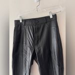 ZARA  Black Faux Leather Skinny Pants Zipper Split Bottom Photo 1