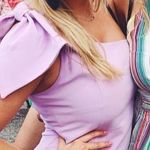 White Fox Boutique White Fox Lilac One Shoulder Bow Dress Photo 0