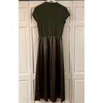 Isaac Mizrahi NWT green slip satin midi skirt dress size M Photo 5