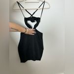 Pretty Little Thing  X Naomi Campbell black v bar strappy open back bodycon dress Photo 1