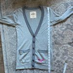 Hollister Y2K Preppy Academia Barbiecore Grandpa Knit 3/4 Sleeve Cardigan XS Photo 3
